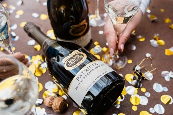 Brown Brothers' Patricia Brut Pinot Noir Chardonnay 2018 was recently awarded Best Sparkling Wine of the Year at the Halliday Wine Companion Awards © Brown Brothers